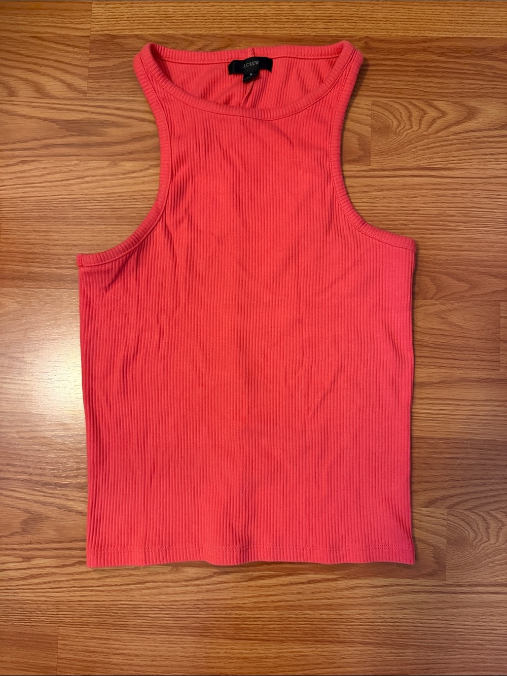 J. Crew Ribbed Pink Tank Top - Sleeveless High Neck | Small